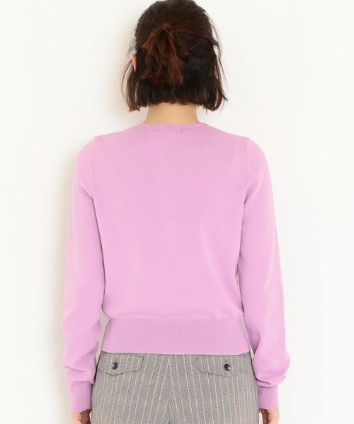 green label relaxing（グリーンレーベルリラクシング）の「[手洗い可能]KFC ミラノリブ カーディガン ◆（カーディガン/ボレロ・レディース・ブラック/ホワイト/ピンク/ライトブルー・FREE）」の5枚目の写真