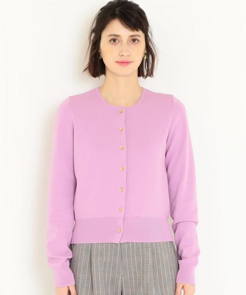 green label relaxing（グリーンレーベルリラクシング）の「[手洗い可能]KFC ミラノリブ カーディガン ◆（カーディガン/ボレロ・レディース・ブラック/ホワイト/ピンク/ライトブルー・FREE）」の6枚目の写真