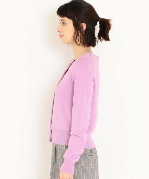 green label relaxing（グリーンレーベルリラクシング）の「[手洗い可能]KFC ミラノリブ カーディガン ◆（カーディガン/ボレロ・レディース・ブラック/ホワイト/ピンク/ライトブルー・FREE）」の14枚目の写真