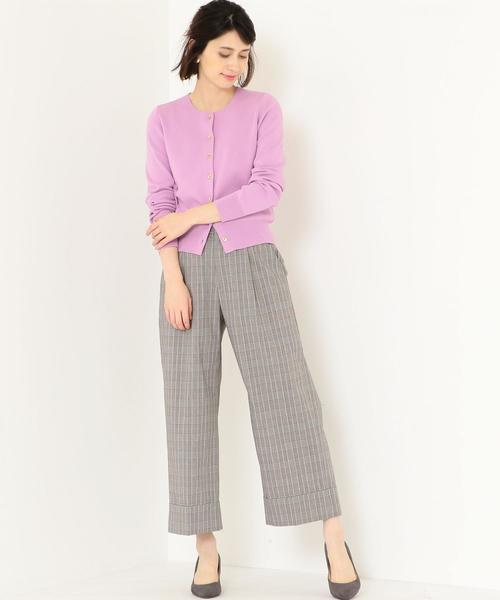 green label relaxing（グリーンレーベルリラクシング）の「[手洗い可能]KFC ミラノリブ カーディガン ◆（カーディガン/ボレロ・レディース・ブラック/ホワイト/ピンク/ライトブルー・FREE）」の15枚目の写真