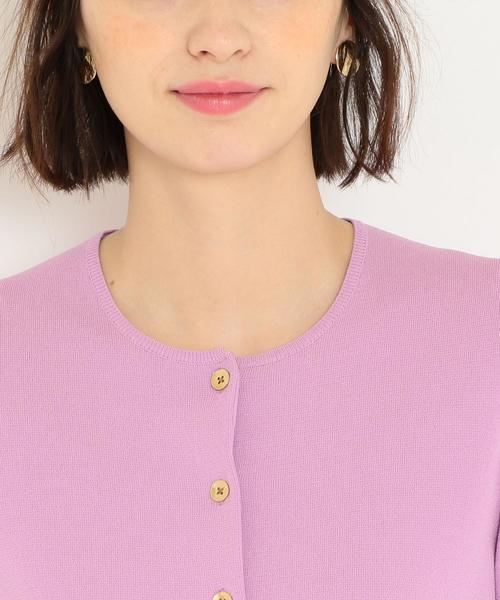 green label relaxing（グリーンレーベルリラクシング）の「[手洗い可能]KFC ミラノリブ カーディガン ◆（カーディガン/ボレロ・レディース・ブラック/ホワイト/ピンク/ライトブルー・FREE）」の16枚目の写真