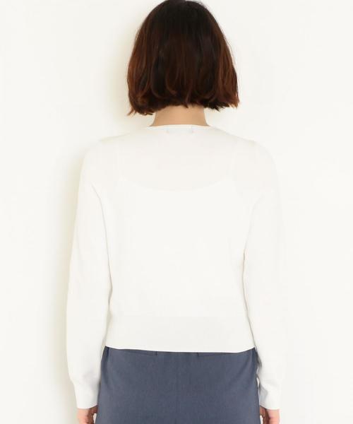 green label relaxing（グリーンレーベルリラクシング）の「[手洗い可能]KFC ミラノリブ カーディガン ◆（カーディガン/ボレロ・レディース・ブラック/ホワイト/ピンク/ライトブルー・FREE）」の9枚目の写真