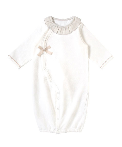 NAOMI ITO（ナオミイトウ）の「【NAOMI ITO（ナオミイトウ）】 2wayドレス（ロンパース・キッズ・オフホワイト/グレー/ホワイト系その他・50-70cm）」の2枚目の写真