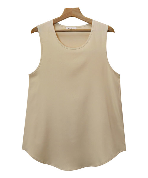 andme（アンドミー）の「とろみデシンノースリーブブラウストップス（シャツ/ブラウス・レディース・ブラック/ベージュ/ネイビー/オフホワイト・M/L）」の15枚目の写真