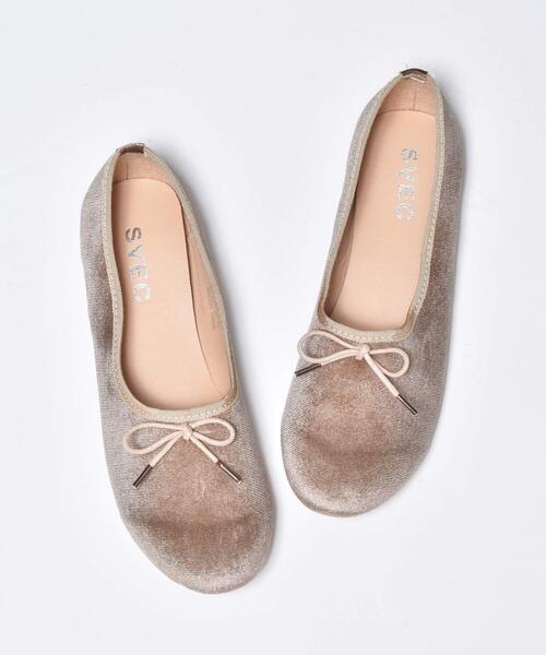 SVEC(シュベック)の「甲深フラットシューズ , 甲深バレエシューズ SVEC / シュベック Ballet Shoes , Flat Pumps(バレエシューズ)」|ベージュ系その他