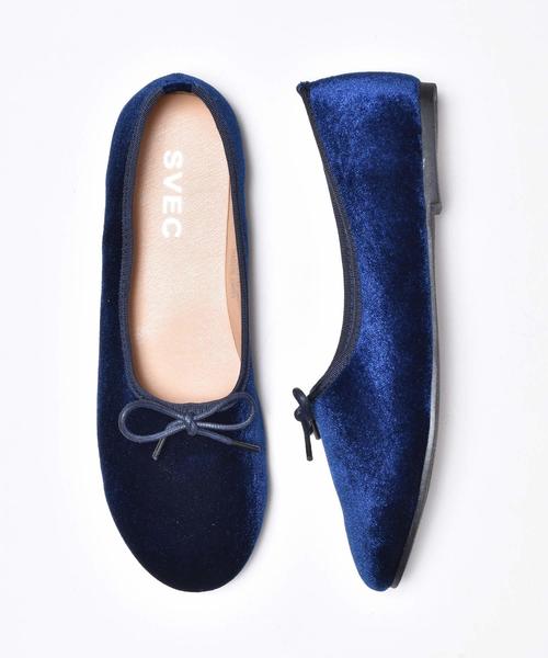 SVEC(シュベック)の「甲深フラットシューズ , 甲深バレエシューズ SVEC / シュベック Ballet Shoes , Flat Pumps(バレエシューズ)」|ブルー系その他