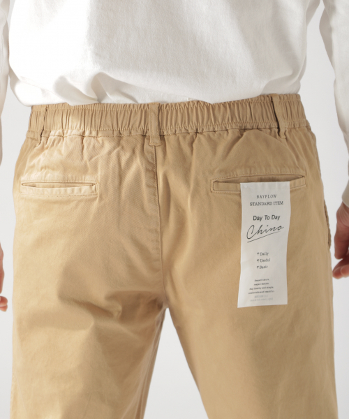 BAYFLOW（ベイフロー）の「Day to Day/チノパンツ（チノパンツ・メンズ・ブラック/ベージュ・SMALL/MEDIUM/LARGE）」の22枚目の写真