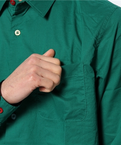 WEGO（ウィゴー）の「WEGO/カラフルボタンシャツ（シャツ/ブラウス・メンズ・ワイン/ホワイト/グリーン/ロイヤルブルー・LARGE/MEDIUM/SMALL）」の5枚目の写真