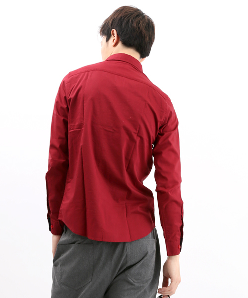 WEGO（ウィゴー）の「WEGO/カラフルボタンシャツ（シャツ/ブラウス・メンズ・ワイン/ホワイト/グリーン/ロイヤルブルー・LARGE/MEDIUM/SMALL）」の9枚目の写真