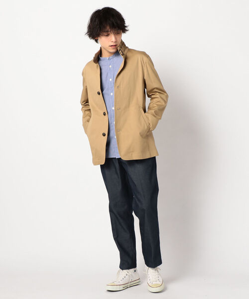 GLOSTER(グロスター)の「スタンドカラーブルゾン(ブルゾン・メンズ・ベージュ/ネイビー・S/M/L/XL)」の6枚目の写真
