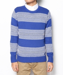 BEAMS | WARREN SCOTT / ポップコーン ボーダー クルーニット(ニット/セーター)