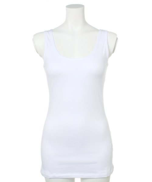 PLST（プラステ）の「クルーネックジャージータンクトップ（タンクトップ・レディース・ホワイト/ブラック/ヘザーグレー/ネイビー・2）」の2枚目の写真