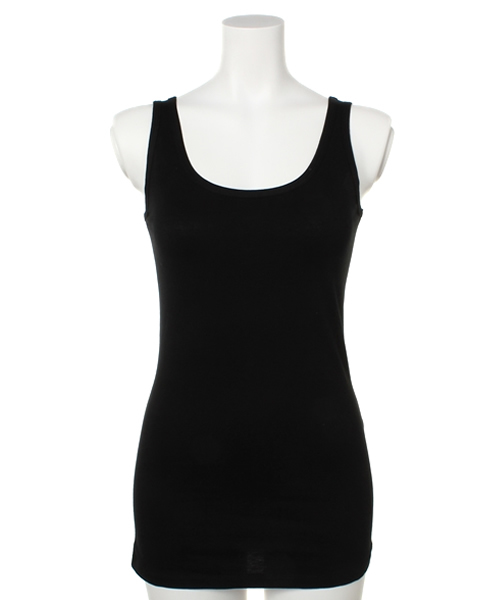 PLST（プラステ）の「クルーネックジャージータンクトップ（タンクトップ・レディース・ホワイト/ブラック/ヘザーグレー/ネイビー・2）」の3枚目の写真