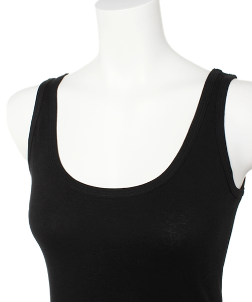 PLST（プラステ）の「クルーネックジャージータンクトップ（タンクトップ・レディース・ホワイト/ブラック/ヘザーグレー/ネイビー・2）」の8枚目の写真