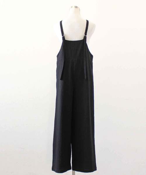 MODE ROBE（モードローブ）の「スラブガーゼサロペット（サロペット/オーバーオール・レディース・ブラック/ブラウン/ベージュ/カーキ・FREE）」の7枚目の写真