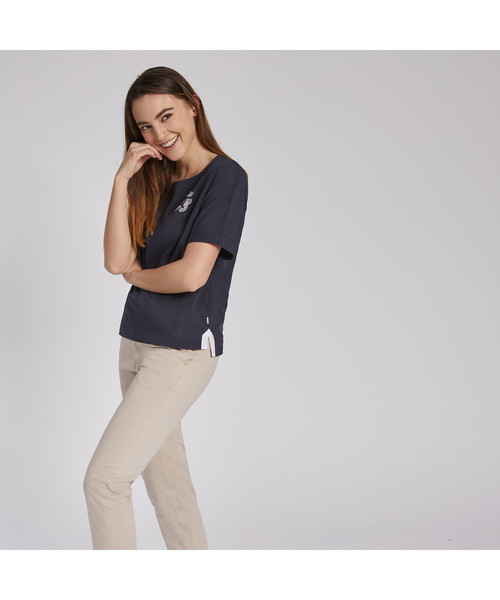AIGLE（エーグル）の「バヌ（シャツ/ブラウス・レディース・ピンク/ダークネイビー・40/38/36）」の7枚目の写真