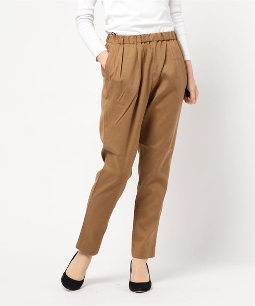 AMERICAN HOLIC（アメリカンホリック）の「タックテーパードパンツ　＊（その他パンツ・レディース・ブラック/ベージュ/ネイビー/カーキ/キャメル・S/M/L）」の5枚目の写真