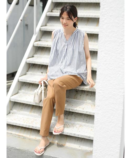 AMERICAN HOLIC（アメリカンホリック）の「タックテーパードパンツ　＊（その他パンツ・レディース・ブラック/ベージュ/ネイビー/カーキ/キャメル・S/M/L）」の17枚目の写真