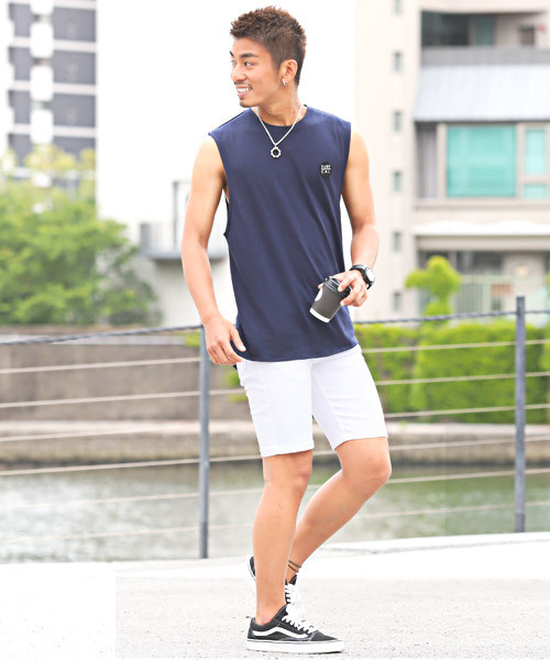 LUXSTYLE（ラグスタイル）の「5ポケットショートパンツ（その他パンツ・メンズ・ホワイト/ブラック/ベージュ/ネイビー/ブルー系その他・S/M/L/XL）」の9枚目の写真