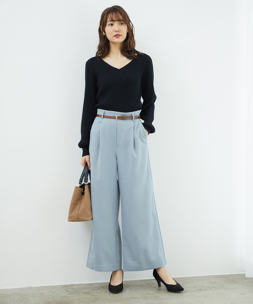 ROPE' PICNIC（ロペピクニック）の「【セットアップ対応】プレミアムフィールワイドパンツ（その他パンツ・レディース・ベージュ系その他/ネイビー/サックスブルー/キャメル/レンガ・36/38/40）」の8枚目の写真