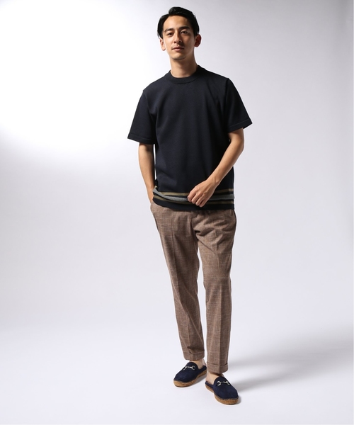 EDIFICE(エディフィス)の「SION UT パネルラインニットカットソー(Tシャツ/カットソー・メンズ・ホワイト/ベージュ/ネイビー・SMALL/MEDIUM/LARGE)」の14枚目の写真