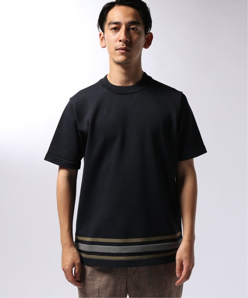 EDIFICE(エディフィス)の「SION UT パネルラインニットカットソー(Tシャツ/カットソー・メンズ・ホワイト/ベージュ/ネイビー・SMALL/MEDIUM/LARGE)」の11枚目の写真