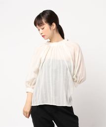 NATURAL BEAUTY BASIC | ドビーストライプボリュームブラウス(シャツ/ブラウス)