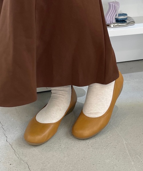 shopnikoniko(ショップニコニコ)の「日本製 バレエシューズ パンプス ラウンドトゥ ぺたんこ(パンプス・レディース・ベージュ/ブラック/ピンク/ブルー/キャメル・23.5/24.5/24/22/22.5/23)」の10枚目の写真