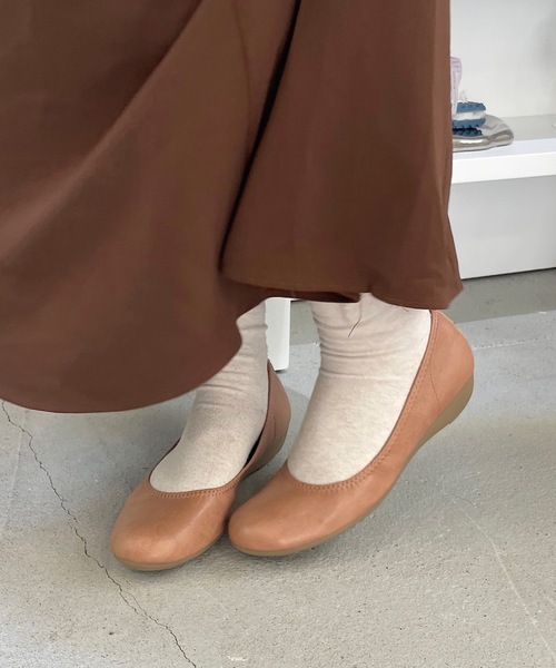 shopnikoniko(ショップニコニコ)の「日本製 バレエシューズ パンプス ラウンドトゥ ぺたんこ(パンプス・レディース・ベージュ/ブラック/ピンク/ブルー/キャメル・23.5/24.5/24/22/22.5/23)」の13枚目の写真