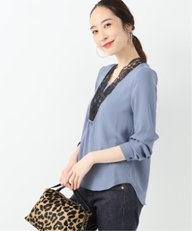 La TOTALITE | ジョーゼットフロントレースブラウス【手洗い可能】(シャツ/ブラウス)