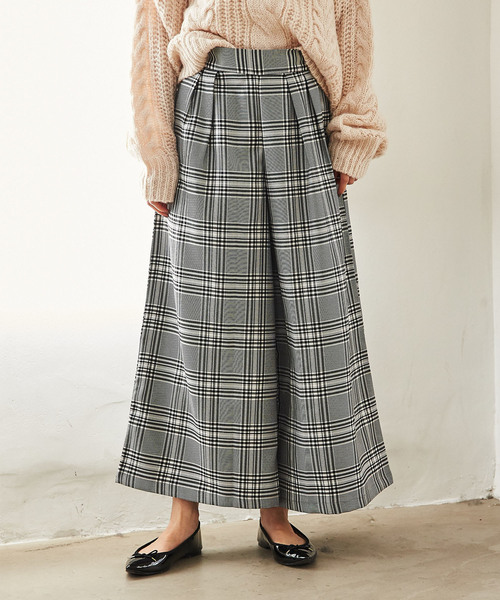 GeeRA（ジーラ）の「チェック柄スカーチョ（その他パンツ・レディース・ブラウン/ブラック系その他・LARGE/X-LARGE/MEDIUM）」の3枚目の写真