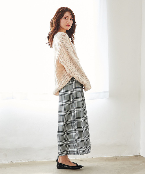 GeeRA（ジーラ）の「チェック柄スカーチョ（その他パンツ・レディース・ブラウン/ブラック系その他・LARGE/X-LARGE/MEDIUM）」の5枚目の写真