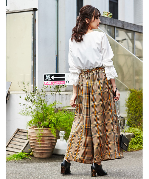 チェック柄スカーチョ（その他パンツ）｜GeeRA（ジーラ）の