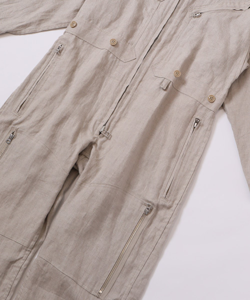 HOLIDAY(ホリデイ)の「HEAVY LINEN ALL-IN-ONE ヘビーリネンオールインワン(つなぎ/オールインワン・レディース・ベージュ/ピンク・1/0)」の5枚目の写真
