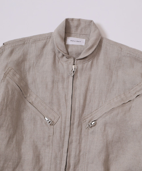 HOLIDAY(ホリデイ)の「HEAVY LINEN ALL-IN-ONE ヘビーリネンオールインワン(つなぎ/オールインワン・レディース・ベージュ/ピンク・1/0)」の6枚目の写真