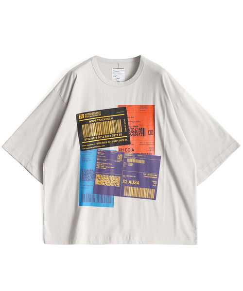 SHAREEF(シャリーフ)の「"COLOR LABEL" S/S BIG-T(Tシャツ/カットソー・メンズ・ライトグレー/ブラック/レッド/ターコイズブルー・1/2/3)」の2枚目の写真