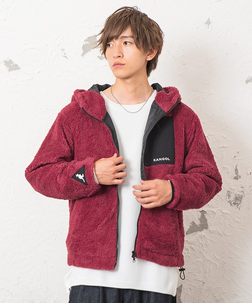 MinoriTY（マイノリティ）の「別注【KANGOL】ボアジャケット/カンゴール（その他アウター・メンズ・ブラック/レッド/オフホワイト/グリーン/モカ・M/L）」の5枚目の写真