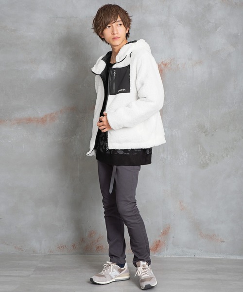 MinoriTY（マイノリティ）の「別注【KANGOL】ボアジャケット/カンゴール（その他アウター・メンズ・ブラック/レッド/オフホワイト/グリーン/モカ・M/L）」の18枚目の写真