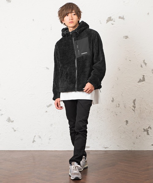 MinoriTY（マイノリティ）の「別注【KANGOL】ボアジャケット/カンゴール（その他アウター・メンズ・ブラック/レッド/オフホワイト/グリーン/モカ・M/L）」の8枚目の写真