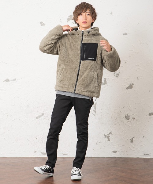 MinoriTY（マイノリティ）の「別注【KANGOL】ボアジャケット/カンゴール（その他アウター・メンズ・ブラック/レッド/オフホワイト/グリーン/モカ・M/L）」の20枚目の写真