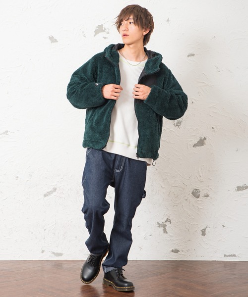 MinoriTY（マイノリティ）の「別注【KANGOL】ボアジャケット/カンゴール（その他アウター・メンズ・ブラック/レッド/オフホワイト/グリーン/モカ・M/L）」の16枚目の写真