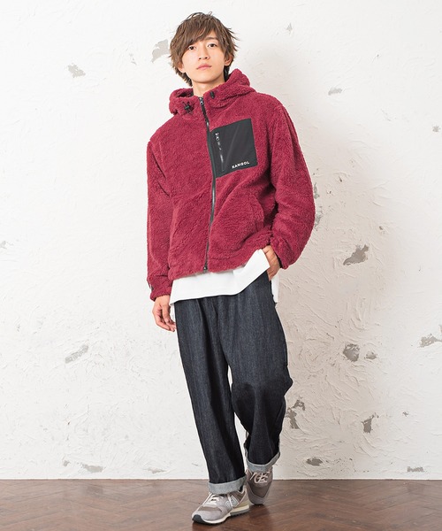 MinoriTY（マイノリティ）の「別注【KANGOL】ボアジャケット/カンゴール（その他アウター・メンズ・ブラック/レッド/オフホワイト/グリーン/モカ・M/L）」の10枚目の写真