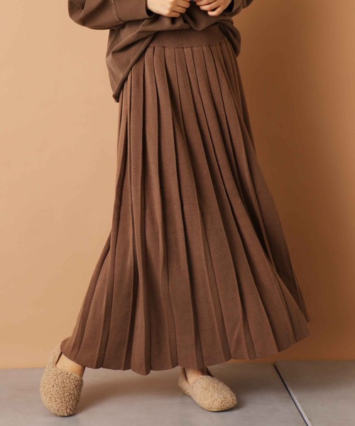 PUAL CE CIN（ピュアルセシン）の「【kanocoさん着用】ニットプリーツスカート（スカート・レディース・ブラック/ベージュ/グレー・FREE）」の3枚目の写真