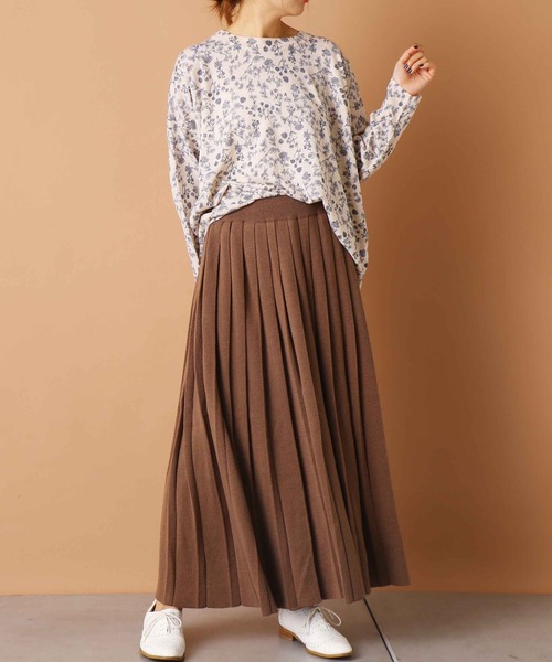 PUAL CE CIN（ピュアルセシン）の「【kanocoさん着用】ニットプリーツスカート（スカート・レディース・ブラック/ベージュ/グレー・FREE）」の7枚目の写真