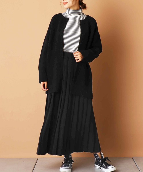 PUAL CE CIN（ピュアルセシン）の「【kanocoさん着用】ニットプリーツスカート（スカート・レディース・ブラック/ベージュ/グレー・FREE）」の21枚目の写真