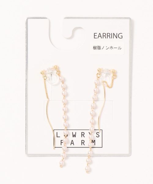 LOWRYS FARM（ローリーズファーム）の「Ｗフェイスノンホールジュシイヤリング　861856（イヤリング・レディース・その他1/ブルー系その他/ホワイト/その他5/その他4・FREE）」の5枚目の写真