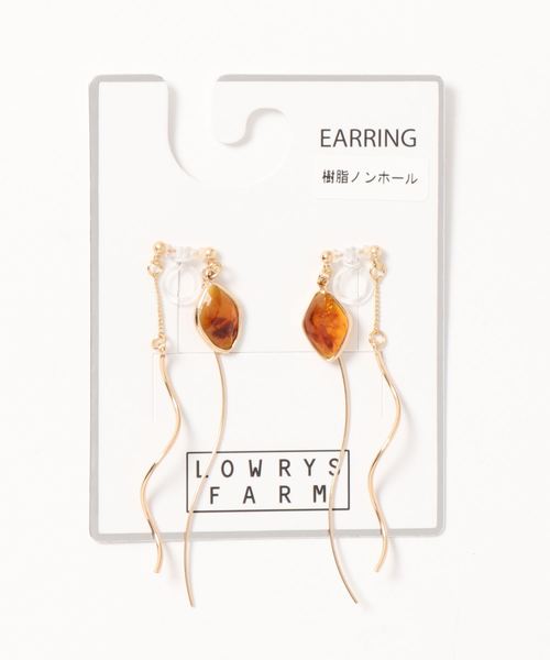 LOWRYS FARM（ローリーズファーム）の「Ｗフェイスノンホールジュシイヤリング　861856（イヤリング・レディース・その他1/ブルー系その他/ホワイト/その他5/その他4・FREE）」の3枚目の写真