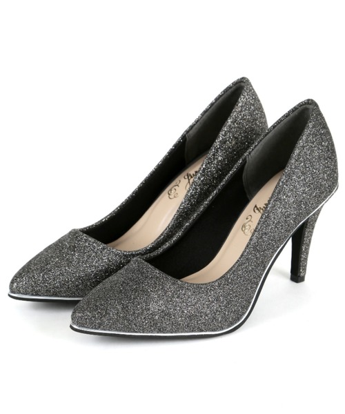 jurer（ジュレ）の「ピース付きグリッターパンプス（パンプス・レディース・ブラック×グレー/シルバー系その他5/ゴールド系その他4・LL/S/M/L）」の4枚目の写真