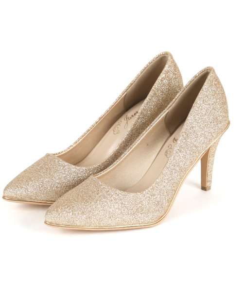 jurer（ジュレ）の「ピース付きグリッターパンプス（パンプス・レディース・ブラック×グレー/シルバー系その他5/ゴールド系その他4・LL/S/M/L）」の6枚目の写真