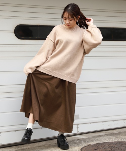 apres jour（アプレジュール）の「切り替えデザインビッグニット【ZOZOTOWN限定アイテム】（ニット/セーター・レディース・ライトブルー/ミント/モカ/ライトベージュ・フリー）」の22枚目の写真